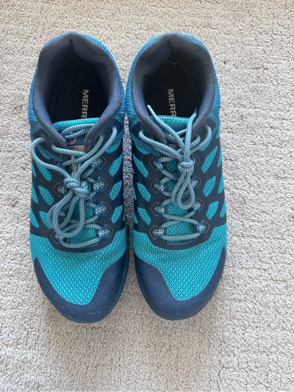 Merrell Teal and Navy Trail Sneakers